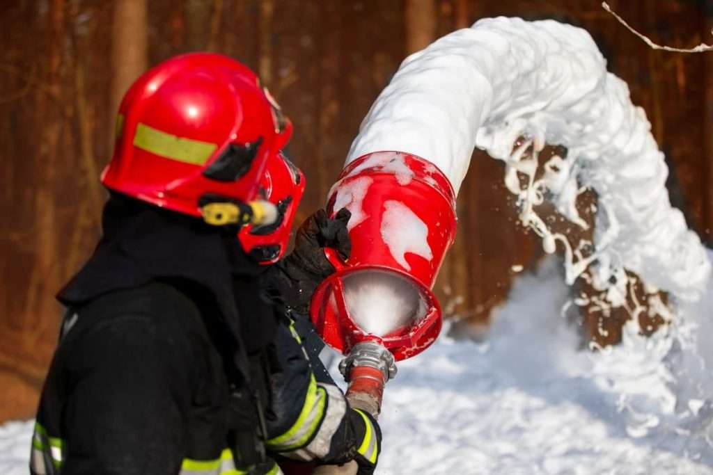 Brandskum sprutas - PFAS